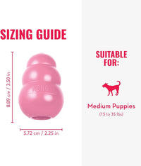 KONG Puppy, Natural Rubber Teething Chew Toy, for Small Puppies - Medium (Pack of 2) / Pink - image 3