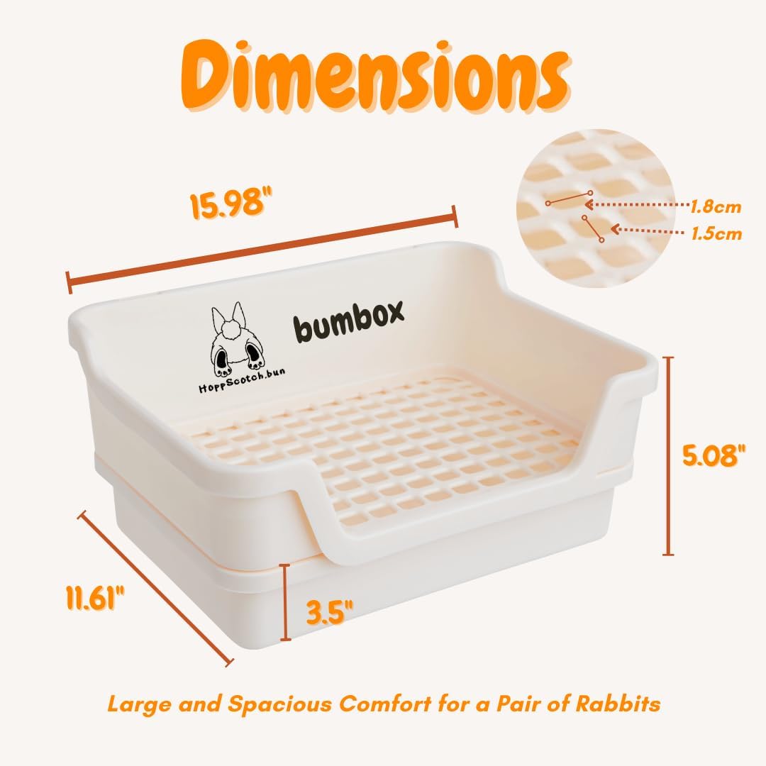 HoppScotch.bun Bumbox Large Rabbit Litter Box - Cream / Large - image 3