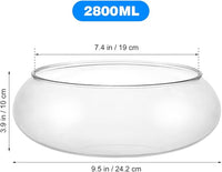 BESPORTBLE Transparent Desktop Aquarium Tank for Betta and Goldfish, 9.52x9.52x3.93 Inch Plastic Fish Bowl, 2800ml Shatterproof Fish Container for Home and Office Decor
