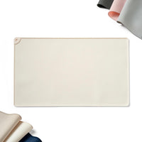 Non-Slip Waterproof Pet Feeding Mat - Medium, 20 x 12 Inch / Craie White