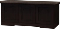 DINZI LVJ Shoe Bench, Entryway Storage Bench with Doors, Cushion, 2-Tier Shoe Rack with 6-Cubby, 39.4”L x 13.8”W Shoe Organizer Cabinet, Adjustable Shelf, Living Room, Bedroom, Espresso