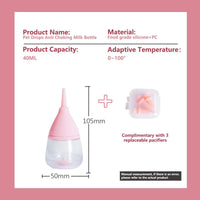 40 ml puppy and kitten nursing bottle with replaceable silicone nipples - view 2