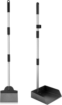 Dog Pooper Scooper, Metal Tray & Spade Set, Tray & Spade - Large