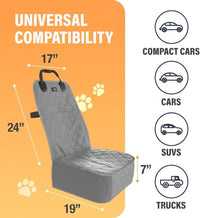 Dog Car Seat Cover, Waterproof Front Seat Protector for SUV Truck Sedan, Pet Safety Travel Comfort - Grey - image 2