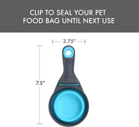 Dexas Popware for Pets Collapsible Klip Scoop - 1 Cup Capacity / Blue - image 2