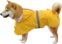 Dog Raincoat Waterproof Hooded, Medium Dogs - Yellow / 2XL-Fit for 20 to 33 pounds