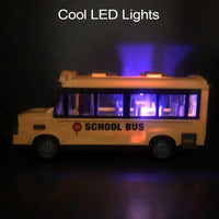 KNACKTOYZ remote control school bus toy with LED headlights and opening doors - view 4