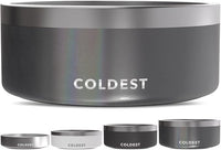 Coldest Dog Bowl - Anti Rust Metal, Non Slip, 3 Layers Insulated Stainless Steel Dog Bowls - Spill Proof & Heavy Duty - Water Bowl for Dogs, Cats & Pets, Dish Washer Safe (100 oz,Stardust Glitter)