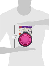 Dexas Pets Collapsible Travel Cup, Small/1 Cup Capacity - Large / Gray/Pink - image 4
