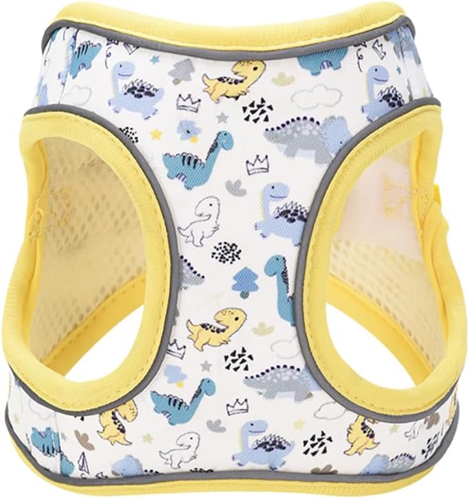 Step in Dog Harness and Leash Set, Pet Vest Harness - Yellow-Dinosaur / S - image 2