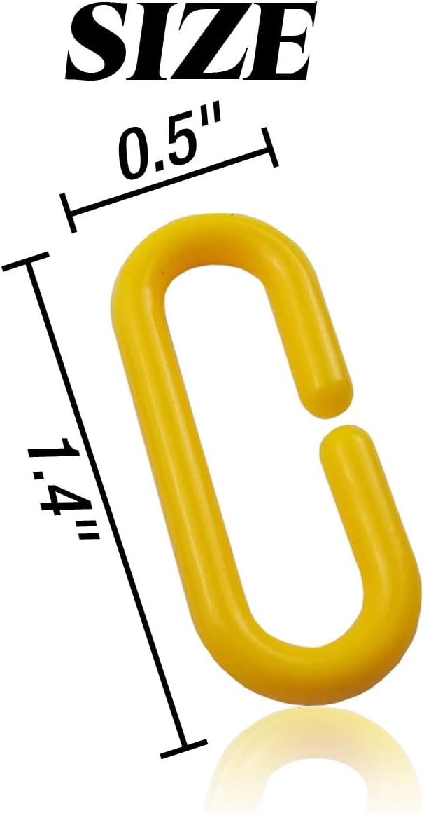 RONYOUNG 620PCS Rainbow C-Clips Plastic Chain Links - image 2