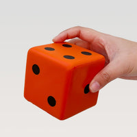funnysquee 3.15 inch foam dice toy with large numbers, Fortunate Red - view 16