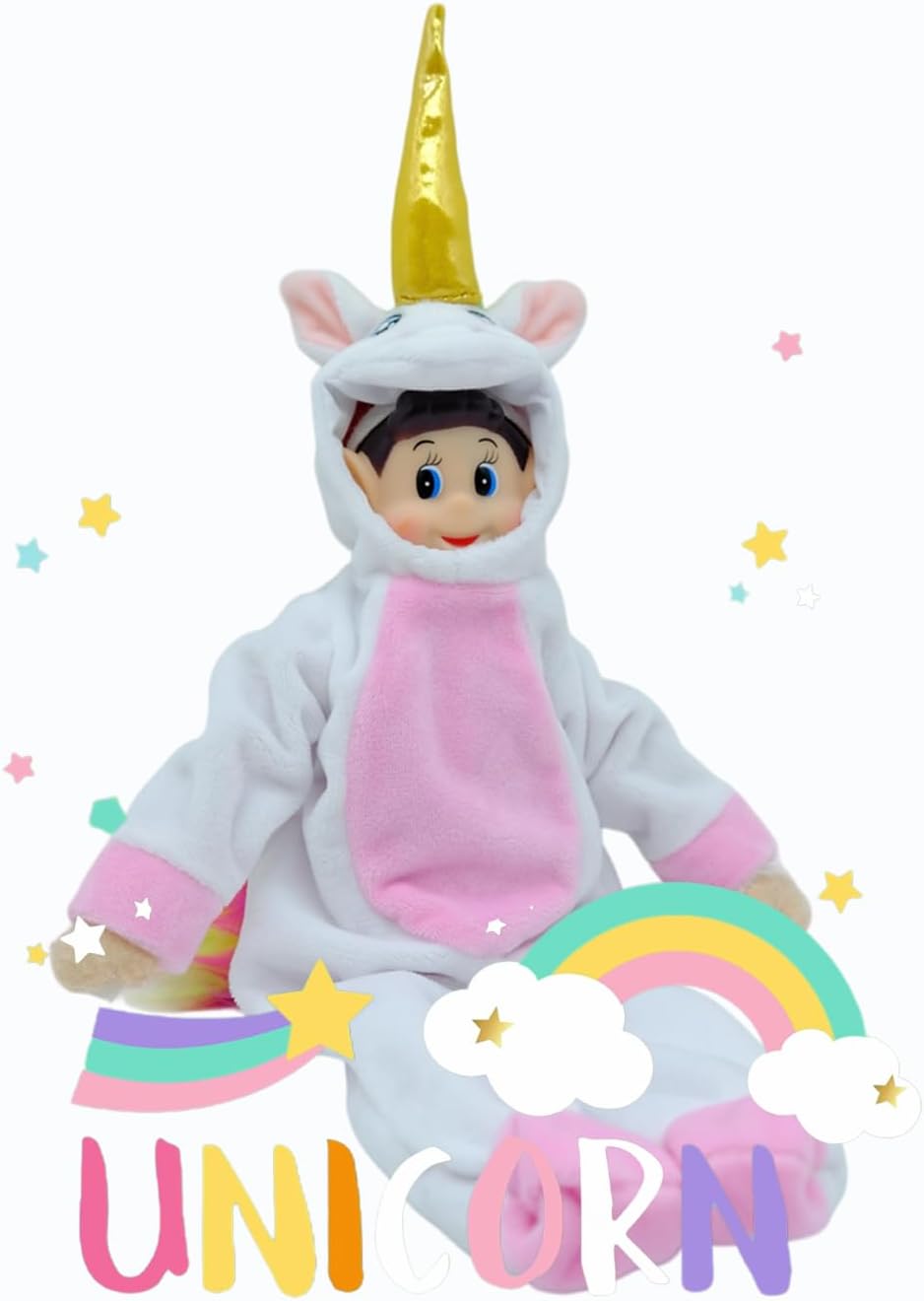 Fayelfland unicorn couture outfit for 12 inch elf dolls in pink - view 4
