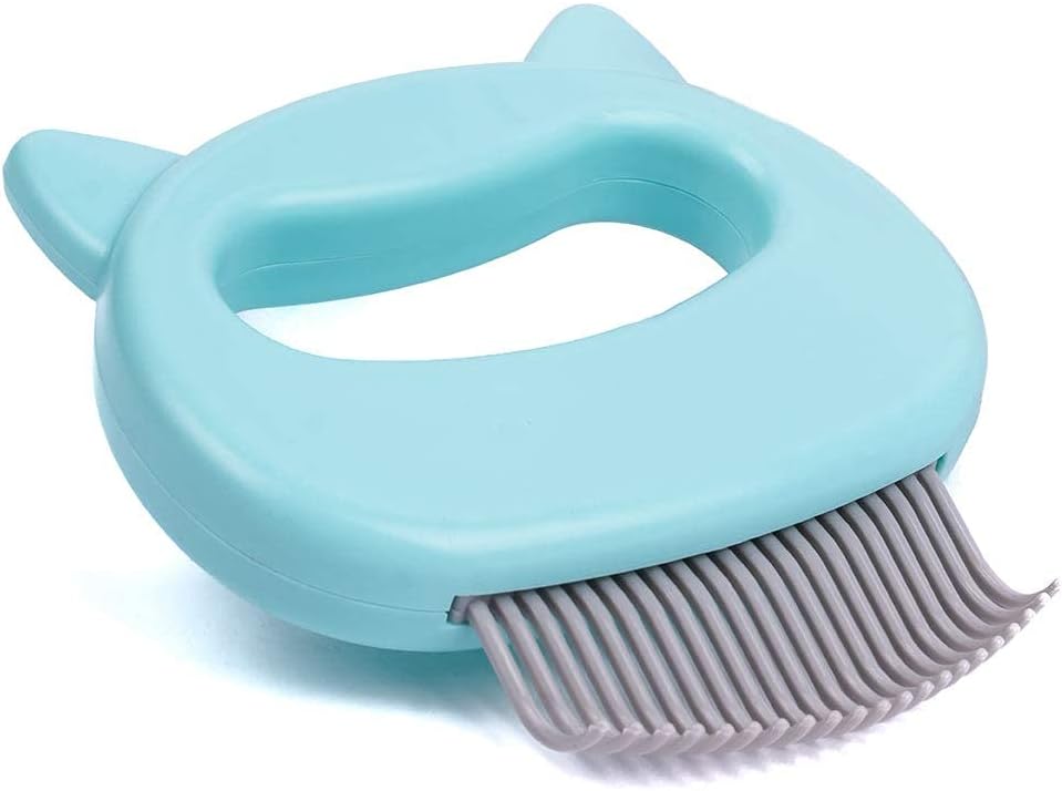 The Original Pet Hair Removal Massaging Shell Comb – Essentials for Cats - Mint