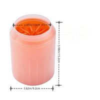 Portable Dog Paw Cleaner Dog Paw Washer Paw Mud Cleaner Pet Foot Cleaner Suitable for Large, Medium and Small Dogs/Cats (Orange, Large)