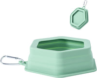No Splash Dog Travel Bowls for Cars - Morandi Green