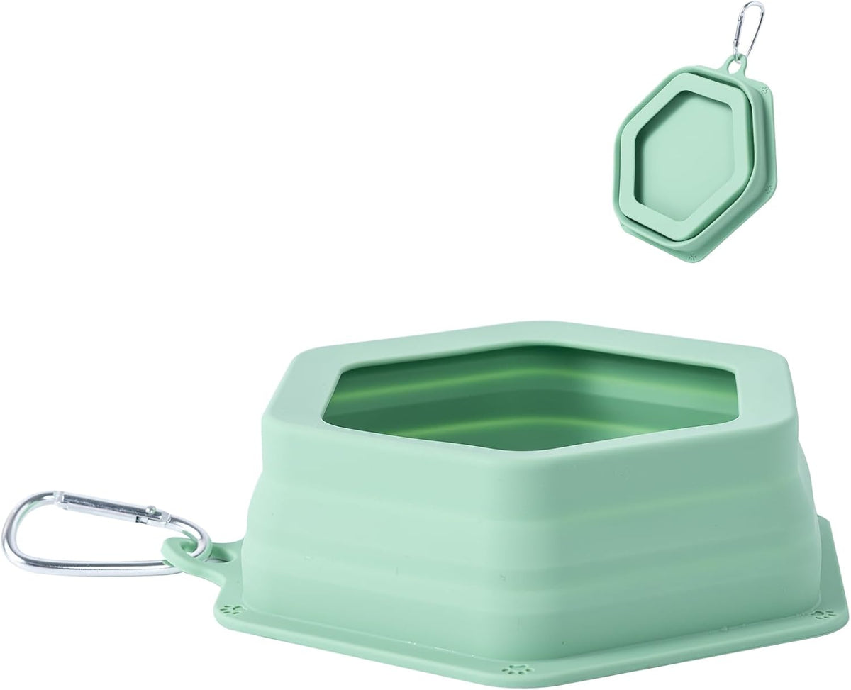 No Splash Dog Travel Bowls for Cars - Morandi Green