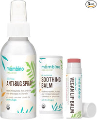 Mambino Organics Outdoor Set - Anti-Bug Mosquito Repellent Spray, Soothing Stick – All Natural, DEET-Free, Citronella Insect Repellant – 4 Fluid Ounces