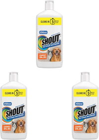 SHOUT Pet Stain Remover Spray - 24.3 Fl Oz (Pack of 3) / Squeeze
