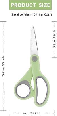 Asdirne Student Scissors for School: 5 Inch 4 Pack Sharp Pointed Tip - image 3