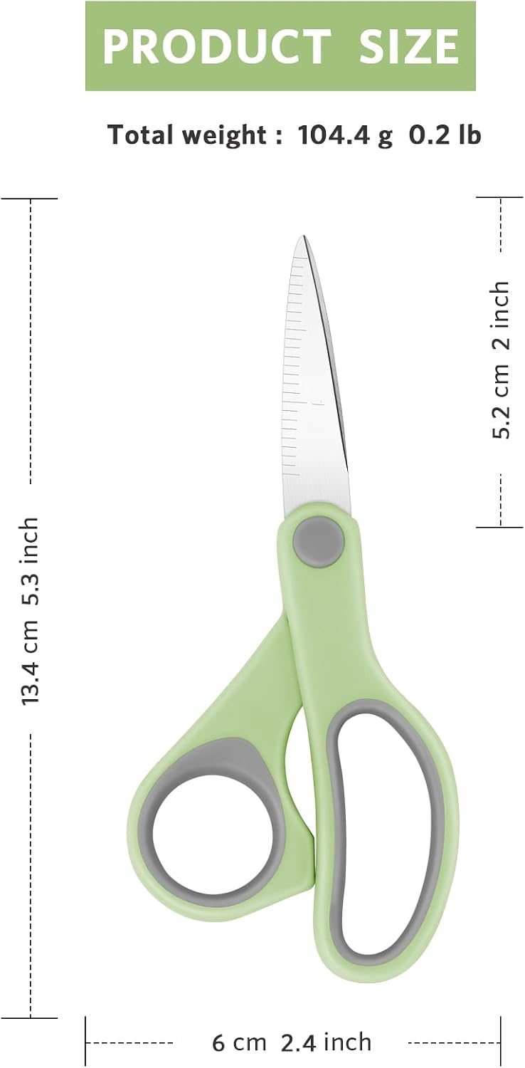 Asdirne Student Scissors for School: 5 Inch 4 Pack Sharp Pointed Tip - image 3