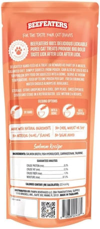 Beefeaters Cat Treats Lickable Puree 1.59oz (12-Pack) – Chicken, Grain-Free, Taurine-Enriched, Ideal for Training & Interactive Feeding