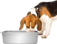 Kichwit 1.8 Gallons Large Dog Bowl, Stainless Steel Pan – Essentials for Dogs - 1.1 Gallons