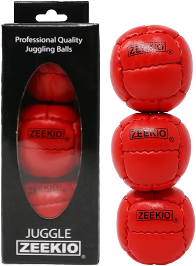 Zeekio Galaxy 12 panel leather juggling balls, pack of 3 in dark blue - view 10