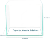 Low Iron Glass Ultra Clear Rimless Aquarium Tank - 4.6Gal 10.2"L×10.2"W×10.2"H - image 3