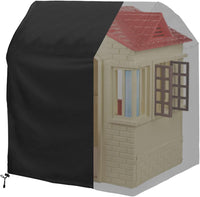 Iceberg Elf black waterproof outdoor playhouse cover with drawstring hem