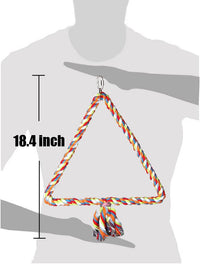 KinTor Medium Triangle Rope Swing Bird Toy Parrot Cage Toys Cages - image 4