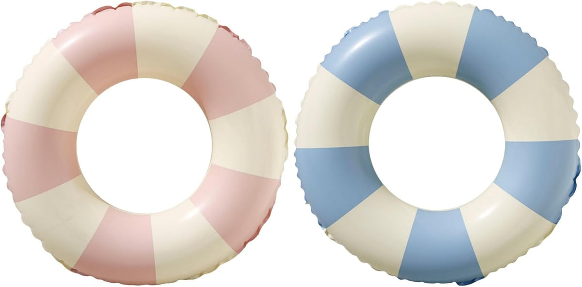 BAITEMJIA striped inflatable swimming pool float swim ring for kids ages 5 to 10 - view 5