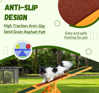 Wooden Dog Agility Seesaw, Training And Exercise Equipment, Weather Resistant, 71 L, Natural