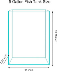 5 Gallon Glass Fish Tank, Easy to Maintain Small Aquarium for Betta/Snails/Shrimp and Aquatic Planting.