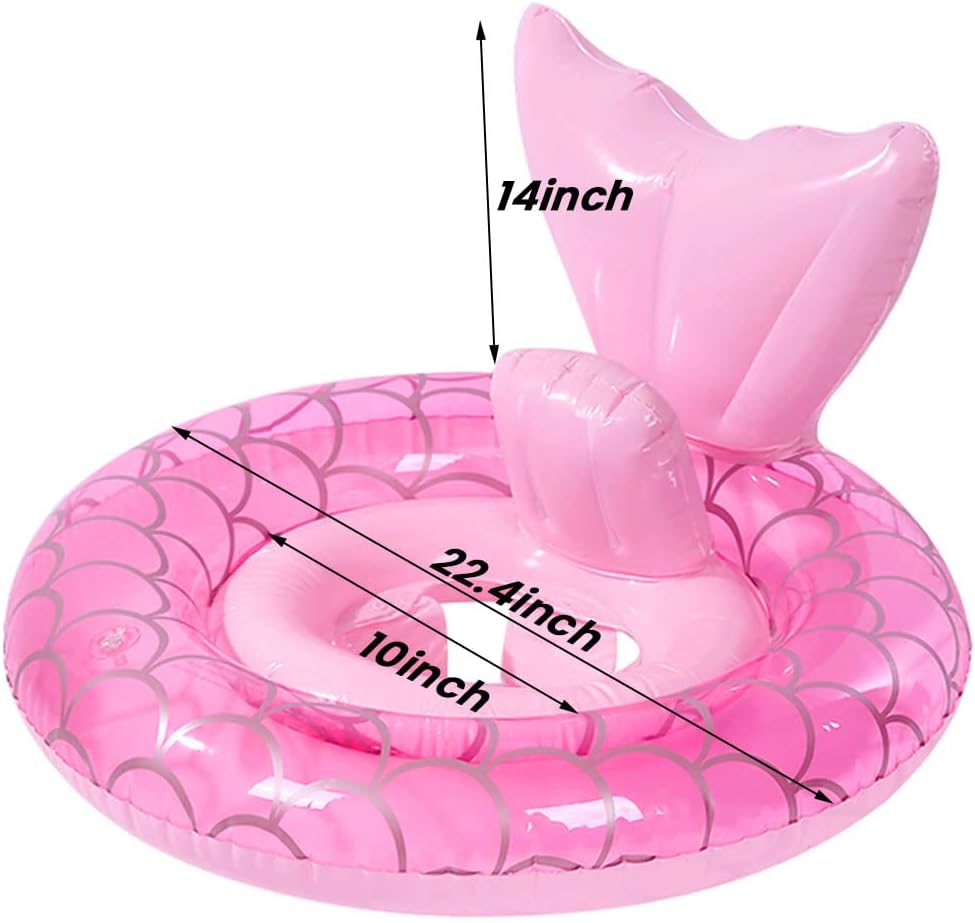 UMBWORLD baby swim float with seat and handle in pink unicorn style - view 19