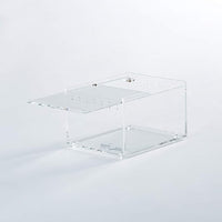 REPTI ZOO Magnetic Acrylic Case 4.1"x3.3"x2.5" Nano Enclosure Reptile Breeding Box Terrarium Cage Tank Tarantula Scorpion Sling Isopods Lizards Roach Invertebrates Insect Mantis
