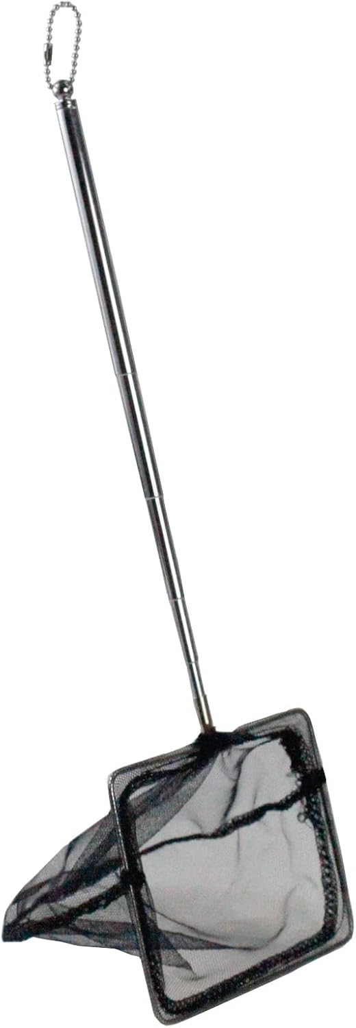 AQUANEAT Aquarium Net with Extendable Long Handle - 4 Inch