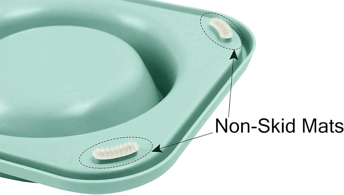 L.D.Dog Cat Food Bowls, Cat Bowls Non-Skid and Non-Spill Silicone Pads with PP Stand, Removable - Aquamarine - image 4