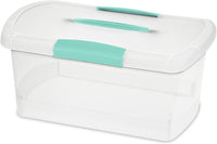 Sterilite Large Nesting ShowOffs, Clear Bin w/Latch Lid & Handle - Medium / 18 Pack