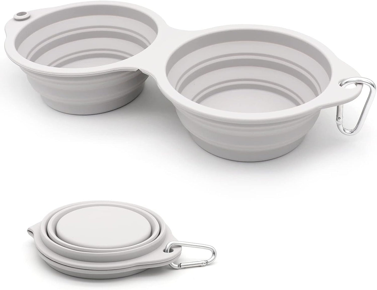 SLSON Collapsible Dog Bowls - Cold Grey