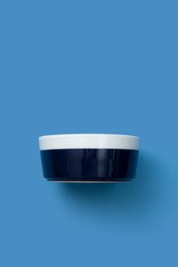 Waggo Dipper Ceramic Dog Bowl for Small and Large Breeds - Heavyweight and Durable Pet Food and Water Dish Crock, Dishwasher Safe, Modern (Midnight Blue, Medium)