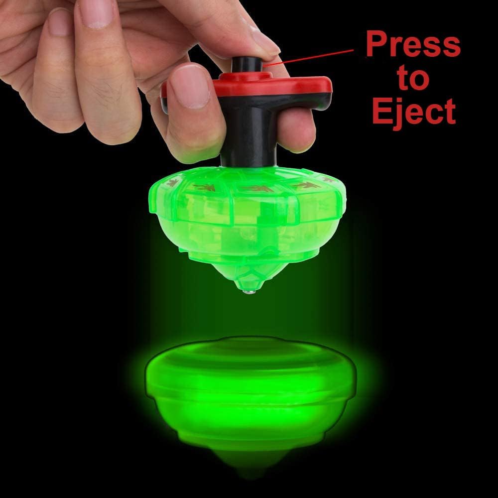12-Pack Light Up Spinner Tops, UFO Spinning Tops with Gyroscope - image 2