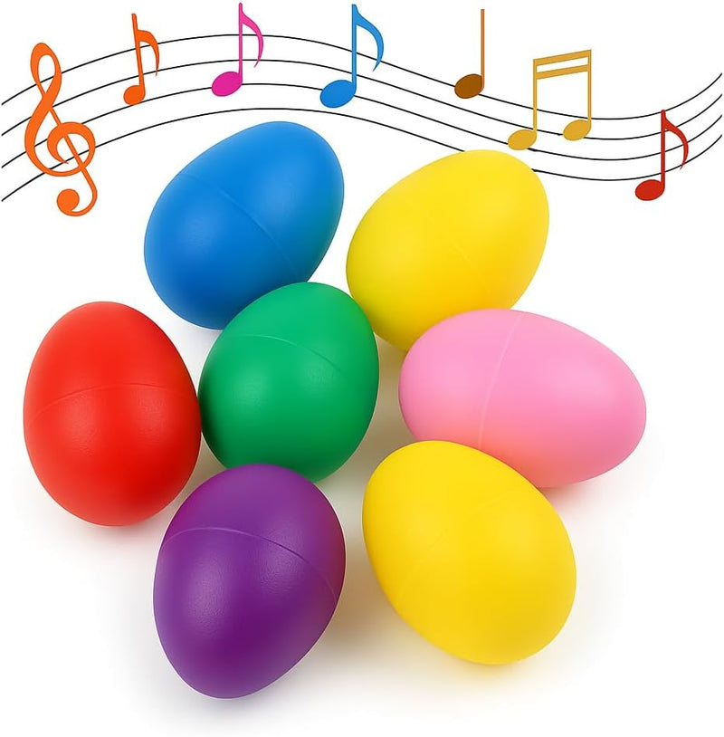 GiftExpress 18 Easter egg shakers in 7 colors for kids