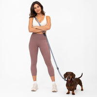Kazazoo Hands-Free Dog Leash Adjustable Length 5-8 Ft - Grey / M