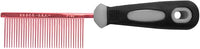Resco Professional Anti-Static Dog, Cat, Pet Comb for Grooming, Steel Pins, Fine Tooth Spacing, Candy Red