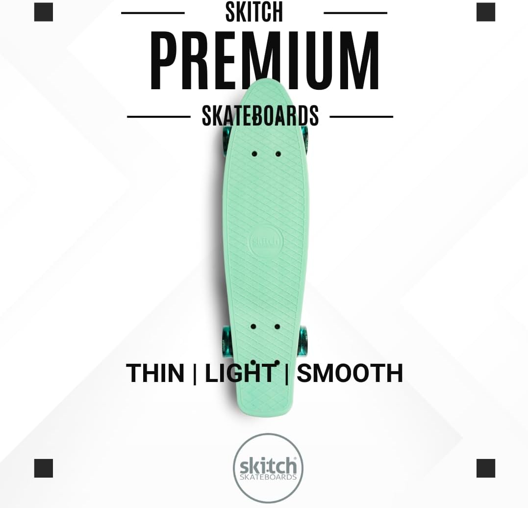 SKITCH Skateboards for Kids, Teens and Adults - [Mint Green] LED+ - image 2