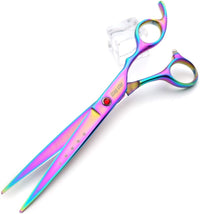 7.0in Titanium Professional dog Grooming Scissors set - Rainbow - image 4
