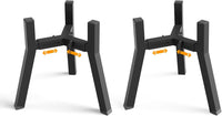 Dog Bowl Stand for Medium Large Dogs - 2 Pack - Black, Square / Height: 11", Width: 7-10.6"