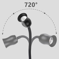 Aquarium Light Focus Light for Open Fish Tank Indoor LED Light Big Clip Lamp Adjustable Focus (White-Blue)