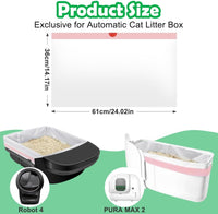 SZEE 120 Count Automatic Cat Litter Box Bags Fit for Litter Box Robot - 20 Count (Pack of 1) / 2.Extra Thick - image 2